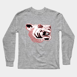 Chinese Tiger Head pixel art Long Sleeve T-Shirt